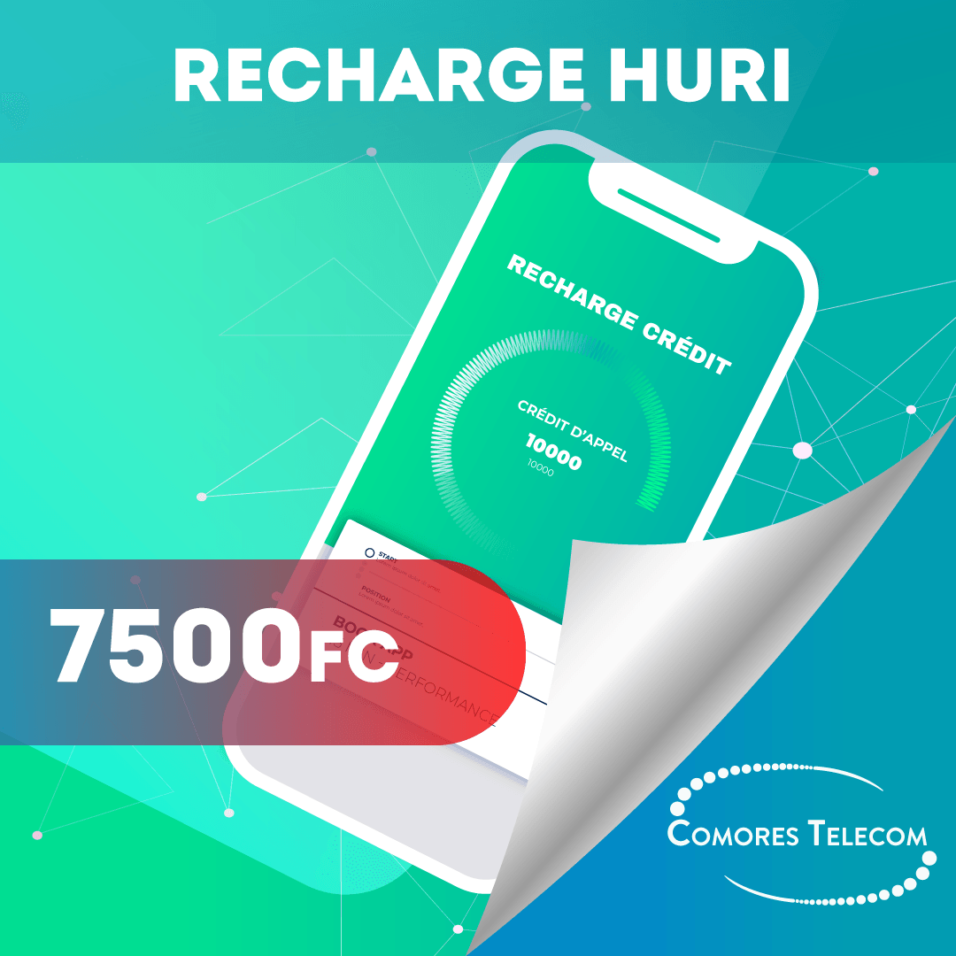 Recharge crédit Huri 7500 Fc