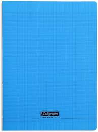 CAHIER PIQ POLYPRO 24X32 192P BLEU TRANSPARENT