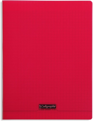 CAHIER PIQ POLYPRO 24X32 192P ROUGE