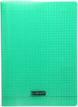 CAHIER PIQ POLYPRO 24X32 192P VERT TRANSPARENT