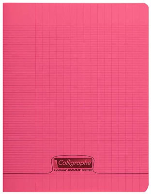 CAHIER PIQ POLYPRO 17X22 48P ROUGE