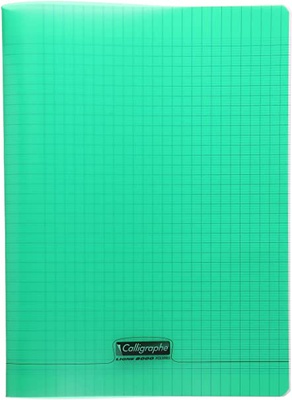 CAHIER PIQ POLYPRO 24X32 192P VERT TRANSPARENT