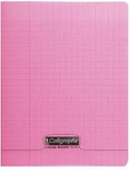 CAHIER PIQ POLYPRO 17X22 48P ROSE
