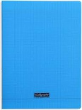 CAHIER PIQ POLYPRO 24X32 192P BLEU TRANSPARENT