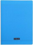 CAHIER PIQ POLYPRO 24X32 192P BLEU TRANSPARENT